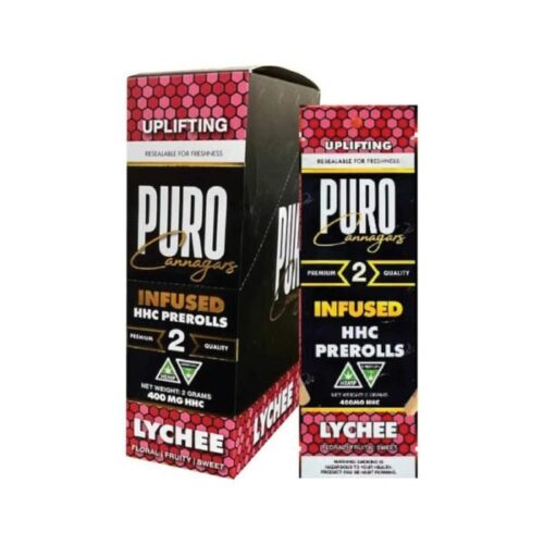lychee Puro Cannagars – 1G HHC Pre-roll – 2ct – 12ct Box